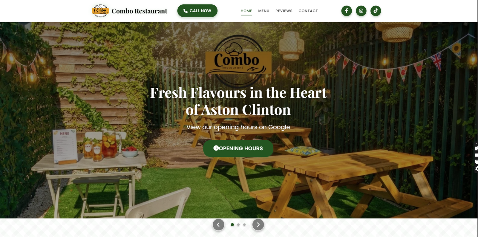 Combo Restaurant website preview